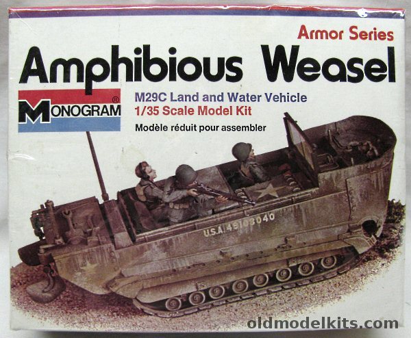 Monogram 1/35 US Army M-29C Amphibious Weasel - Personnel and Cargo Carrier, 8212 plastic model kit